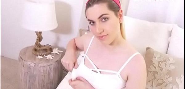  Sexy teen enjoyed cum facial after getting fucked by stepdad